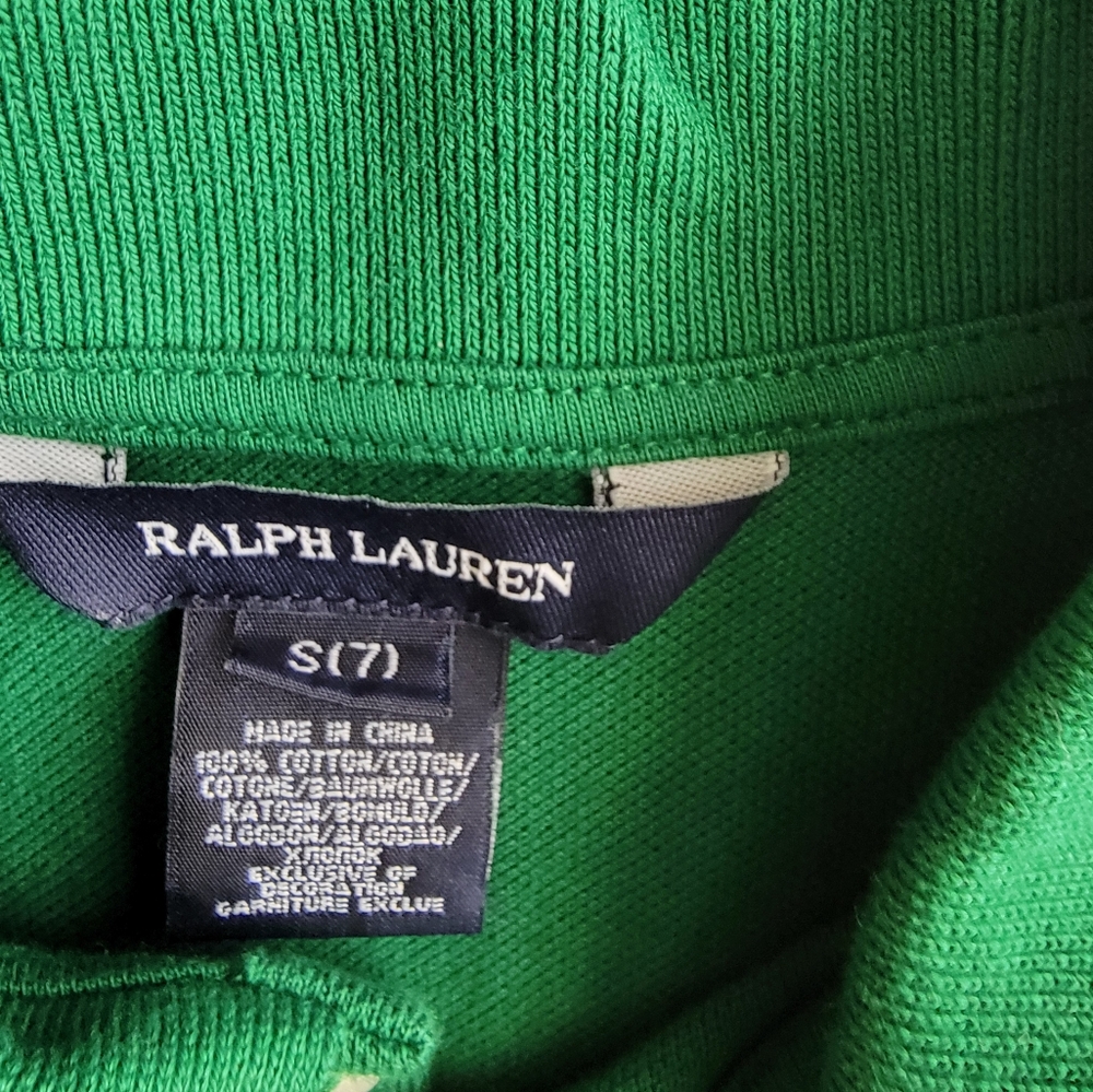 Ralph Lauren Kids Green Polo Shirt NWT Size Small 7 - Picture 5 of 9